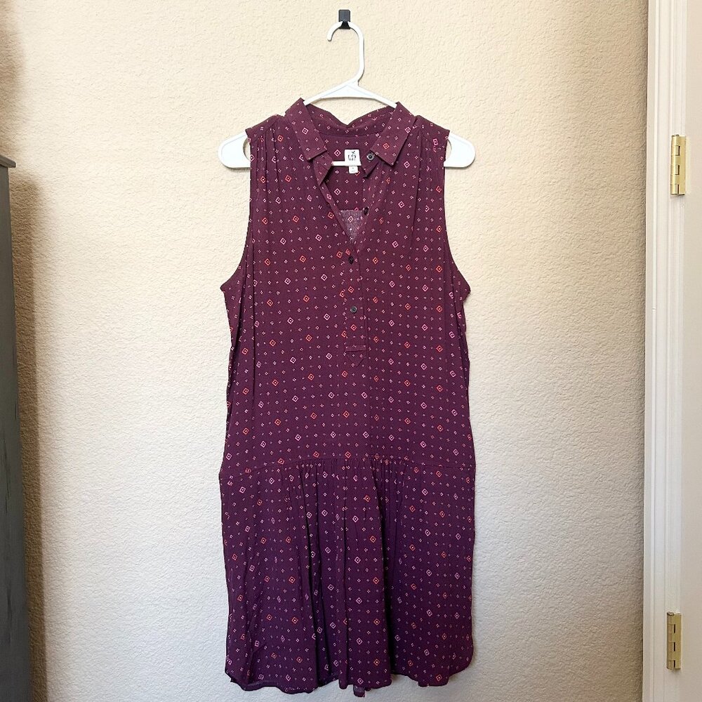 Women's Purple, Sleeveless Gap Dress, Medium